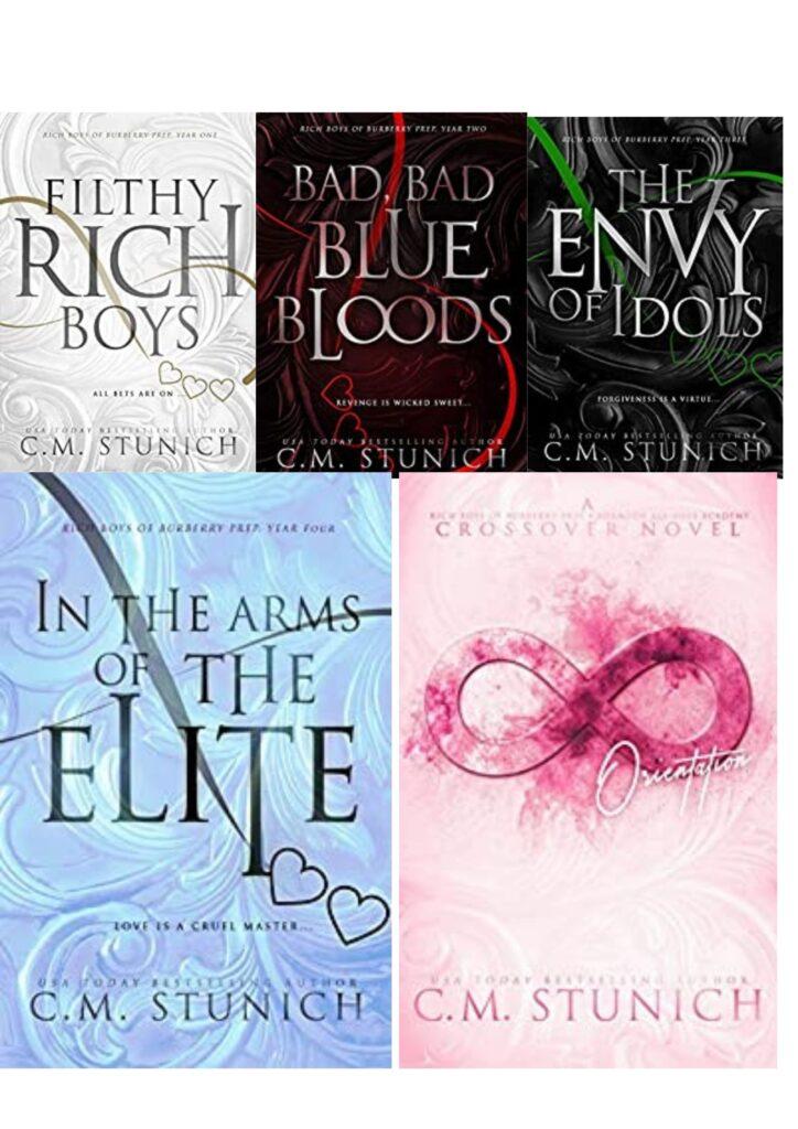 Rich Boys of Burberry Prep by C.M. Stunich; fantasy books with morally grey characters