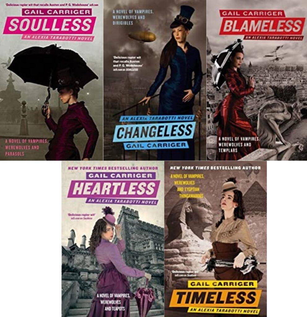 Parasol Protectorate Series by Gail Carriger; victorian period books