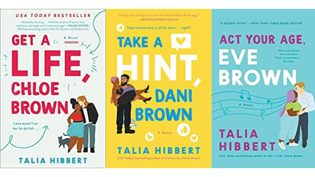 The Brown Sisters Trilogy by Talia Hilbert; books to read at the beach