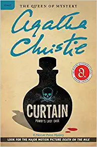 hercule poirot books;
Curtain: Poirot’s last case by Agatha Christie
surely read